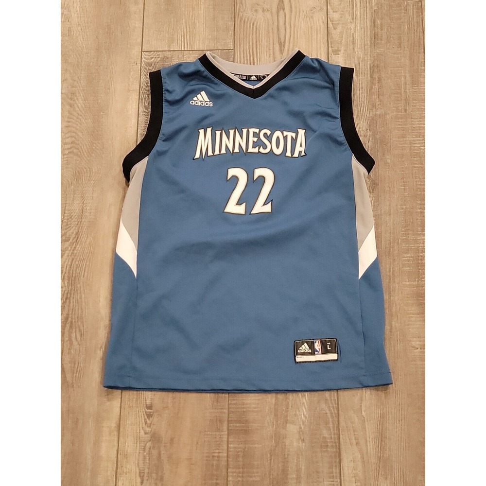 Youth L  Adidas Minnesota Timberwolves Andrew Wiggins #22 Jersey - Picture 2 of 15